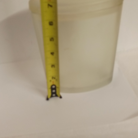 Vintage  Solid Frosty Glass Oval Canister 7"x5.5" - Picture 5 of 6